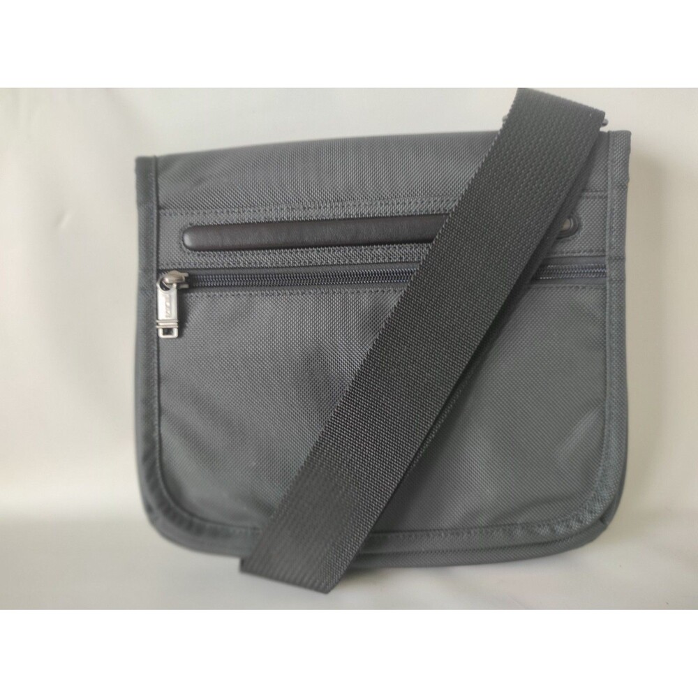 TUMI Alpha Small Flap Crossbody Grey Shoulder Bag Pouch 22105DH 10.5"×12.2"x1.7"